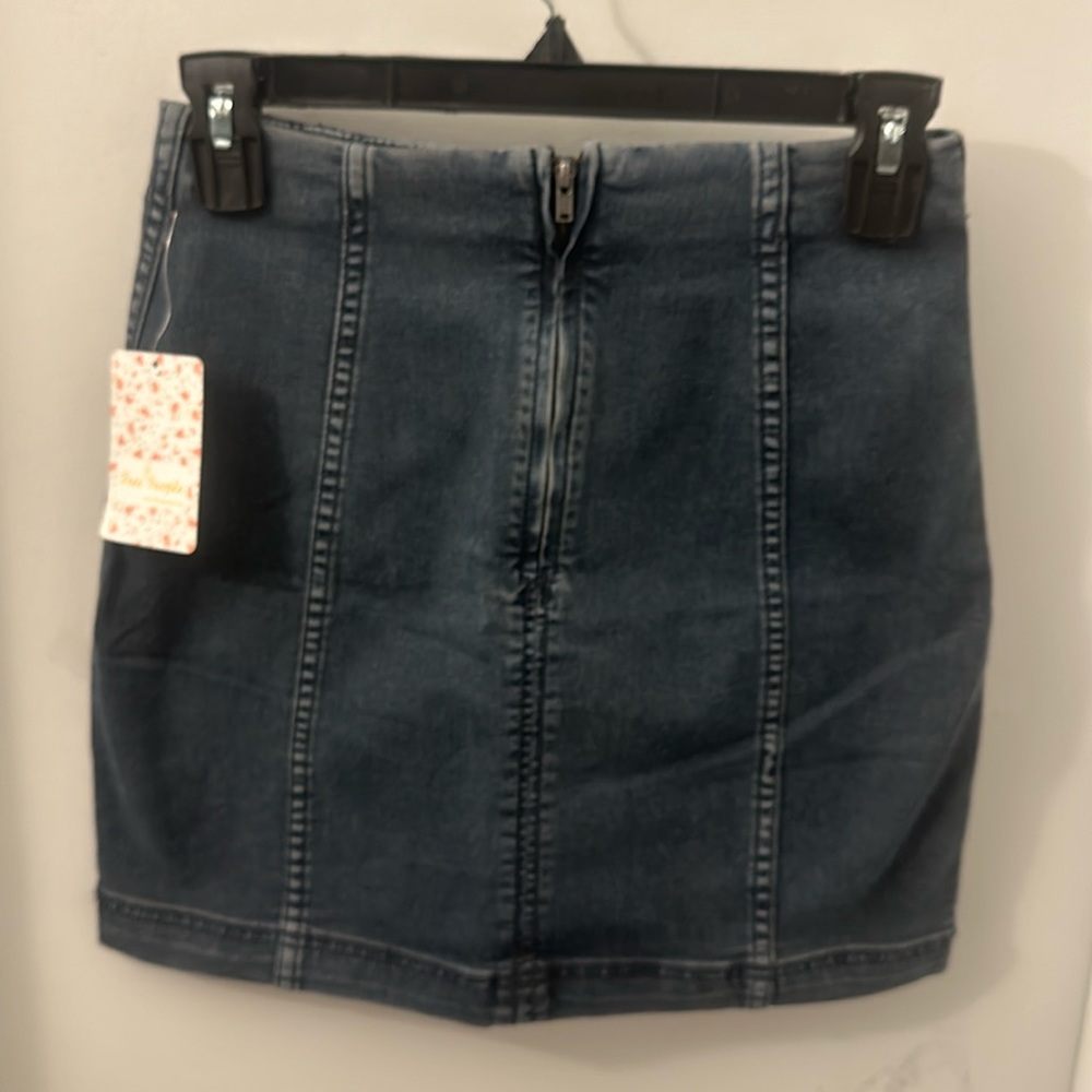NWT FREE PEOPLE WESTMINSTER BLUE FEMME SKIRT - Picture 8 of 14